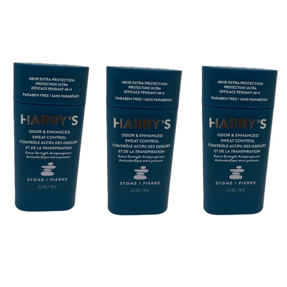 Harry's Extra-Strength Antiperspirant Deodorant, Stone, 2.5 oz PACK OF 3